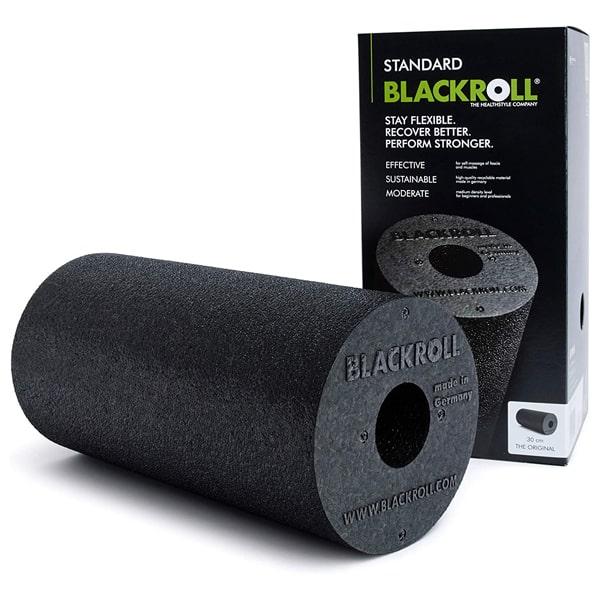 BLACKROLL® STANDARD - Originale Faszienrolle (30 x 15 cm), Fitness-Rolle zur Selbstmassage von Rücken und Beine, effektive Massagerolle für funktionales Training, mittlere Härte, Made in Germany